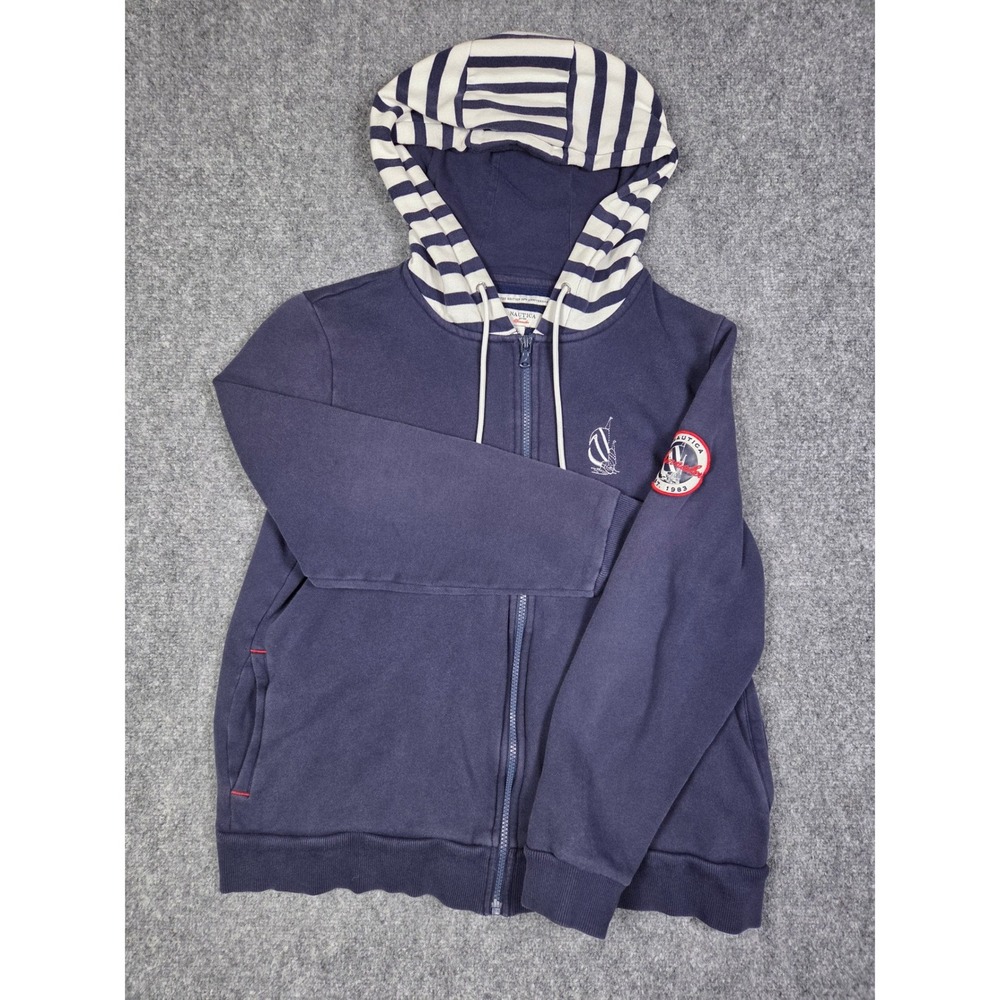 Nautica Hoodie Women XL Blue Spinnaker Limited Edition 35th Anniversary Full Zip